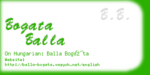 bogata balla business card